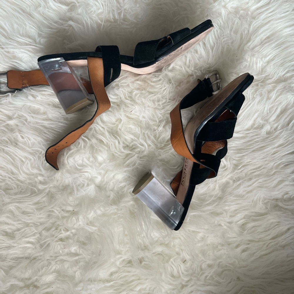 Michael Kors Black and Tan Women's Sandals